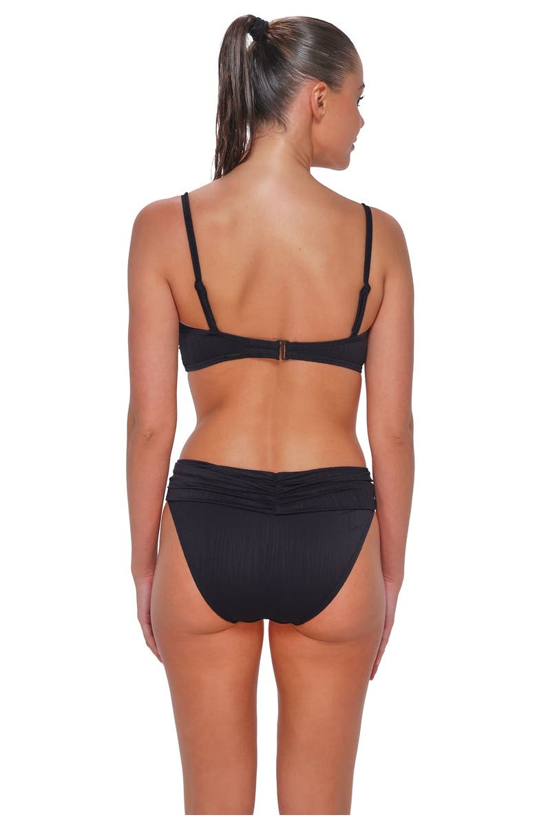 Sunsets Loretta Bandeau Bikini Swimsuit Top - D Cup, Alternate, color, Black Seagrass Texture