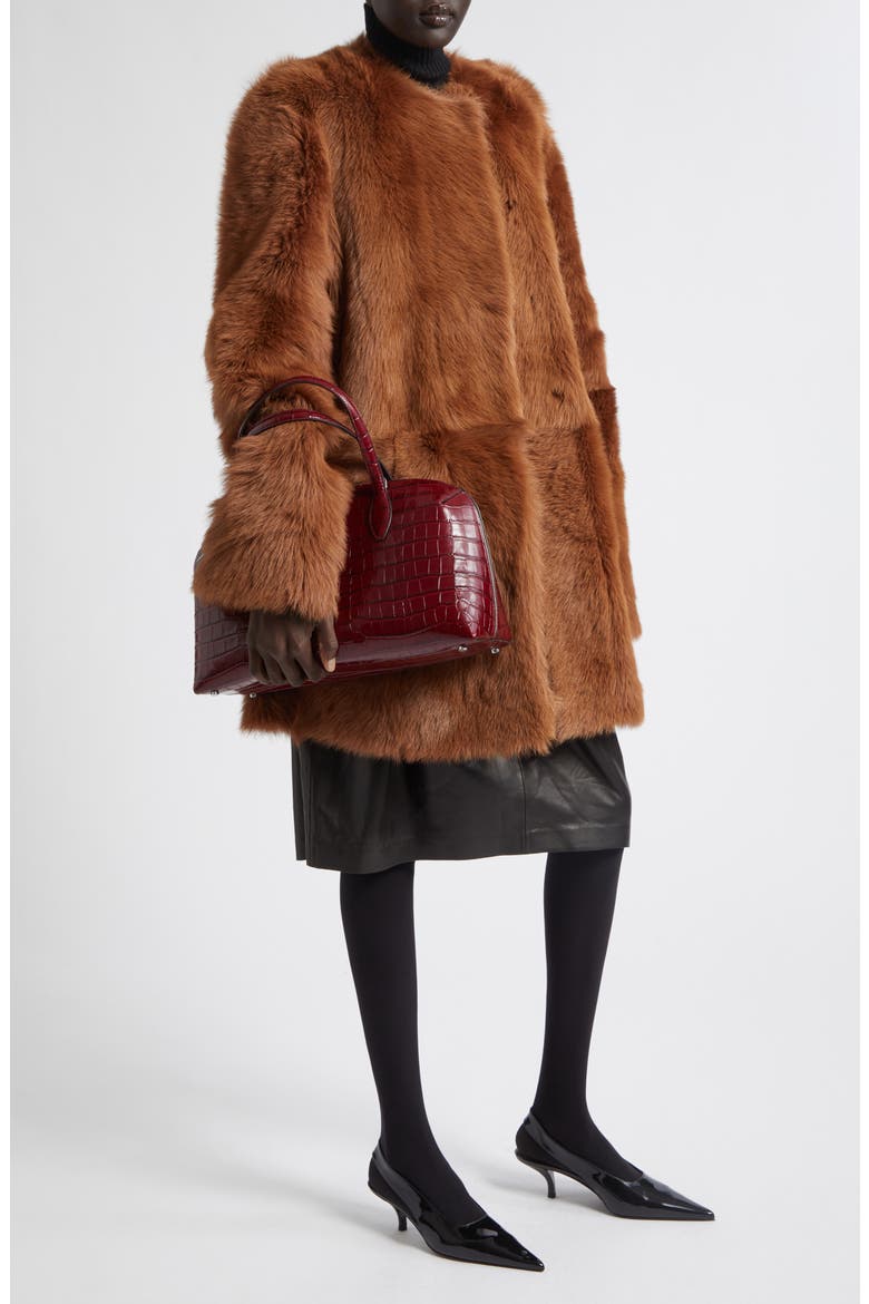 Genuine Shearling Coat, Alternate, color, GINGER