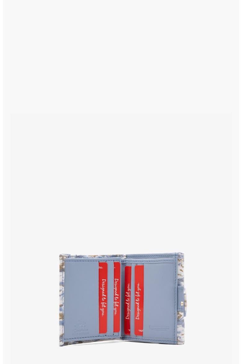 Acqua Bella Mini Patent Leather Wallet 530, Alternate, color, Blue / White
