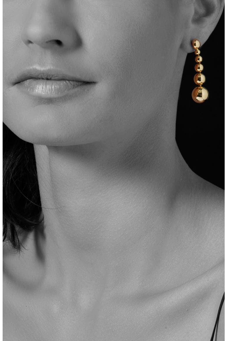 Caviar Ball Drop Dangle Earrings, Alternate, color, GOLD