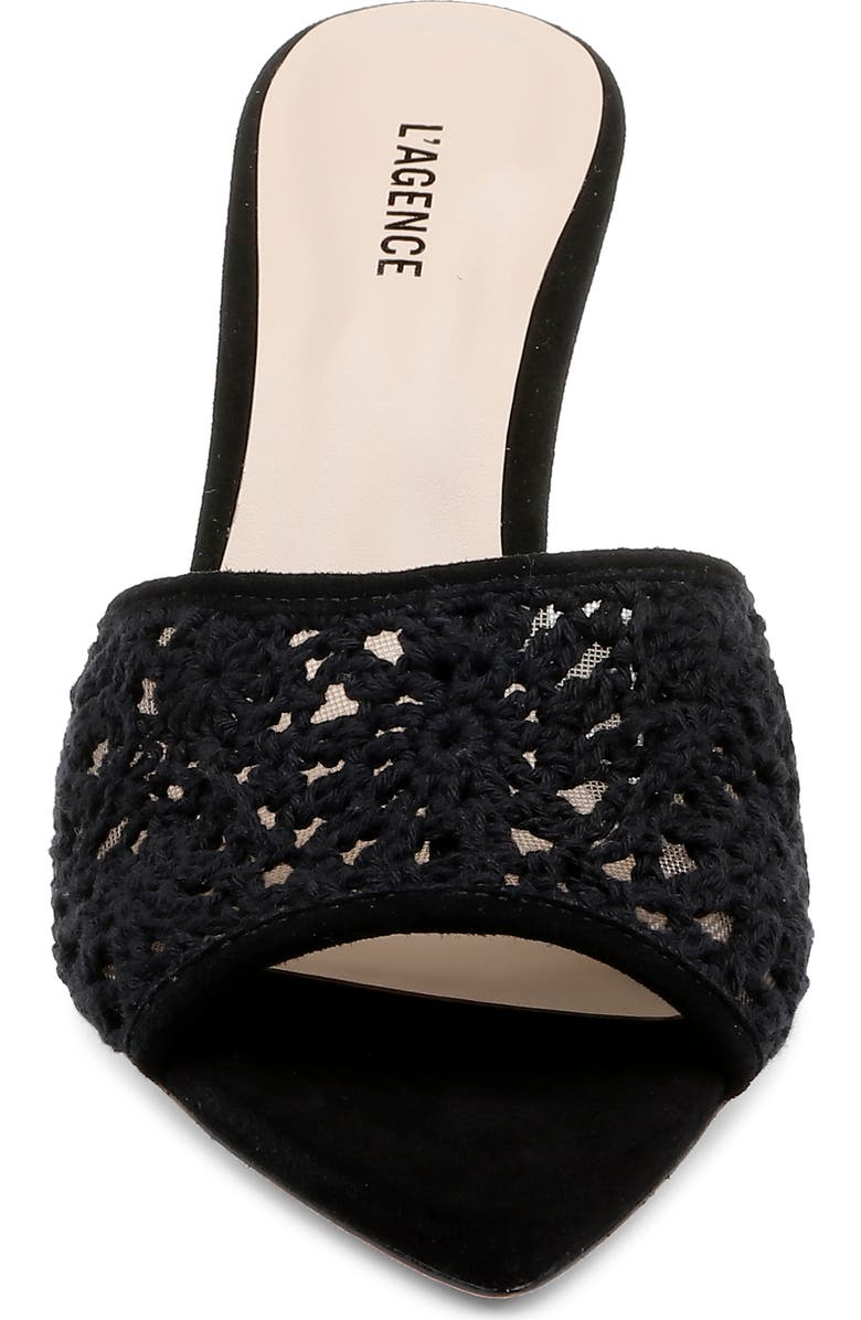 L'AGENCE Armande Pointed Toe Slide Sandal, Alternate, color, Black