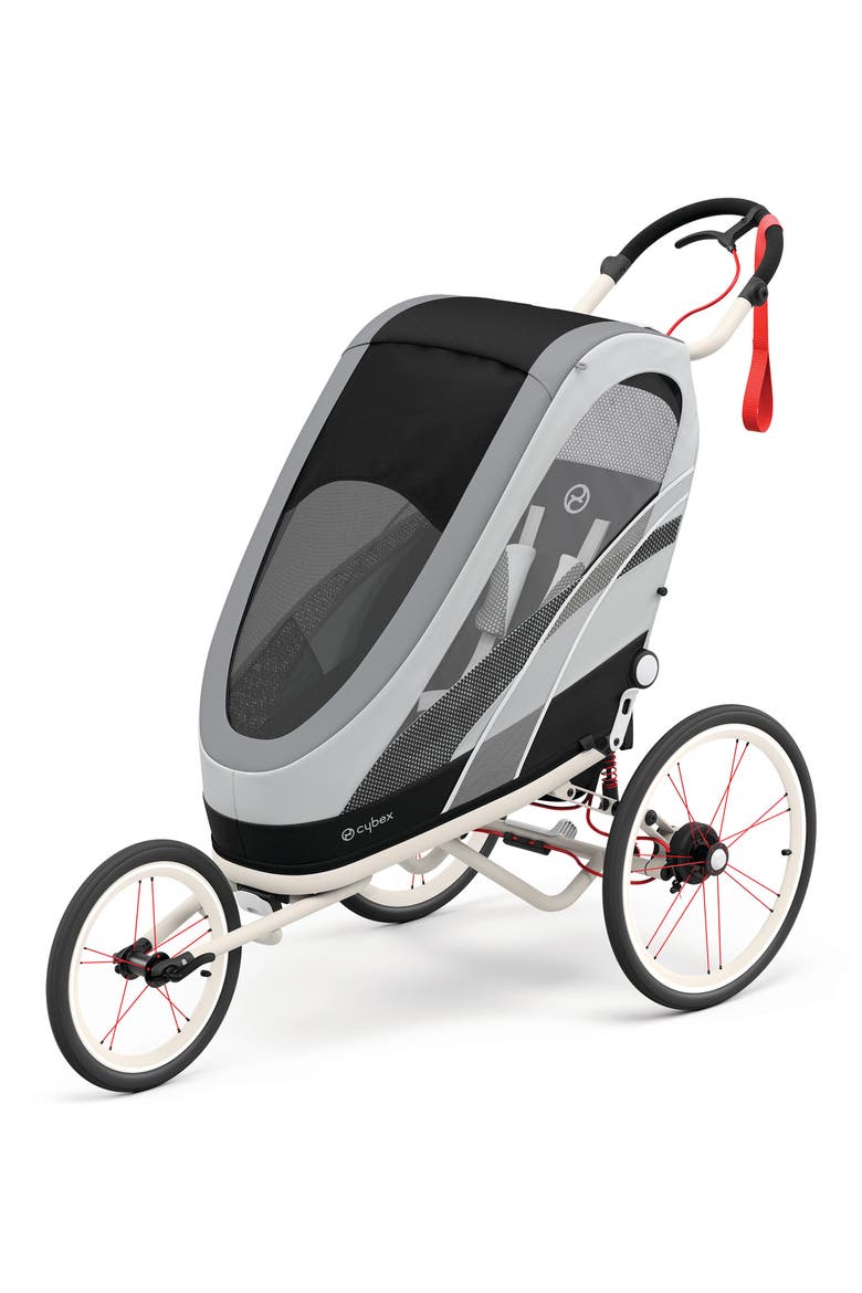 ZENO Multisport Jogging Stroller, Main, color, CREAM/ ORANGE/ GREY