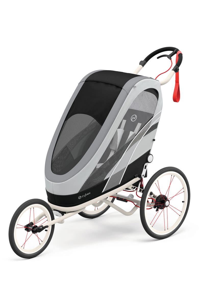 CYBEX ZENO Multisport Jogging Stroller, Main, color, Cream/ Orange/ Grey