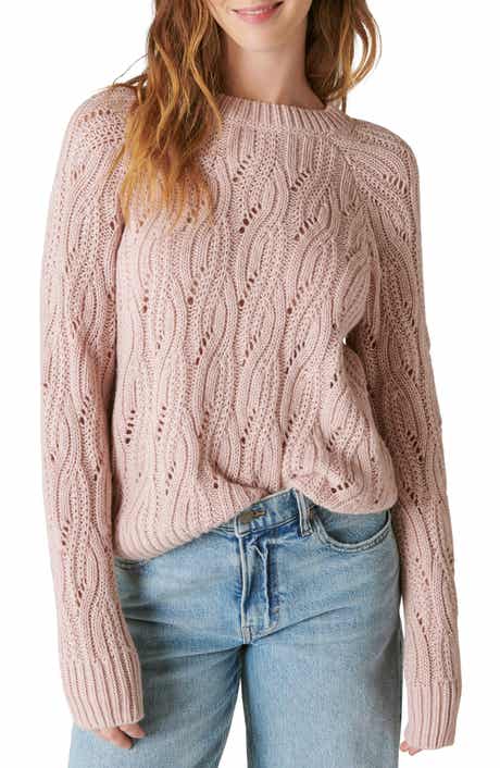 Lucky Brand Metallic Thread Cable Sweater
