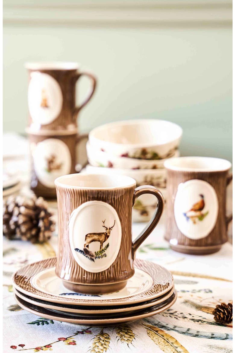 Forest Walk Stag Mug, Alternate, color, CAFE AU LAIT