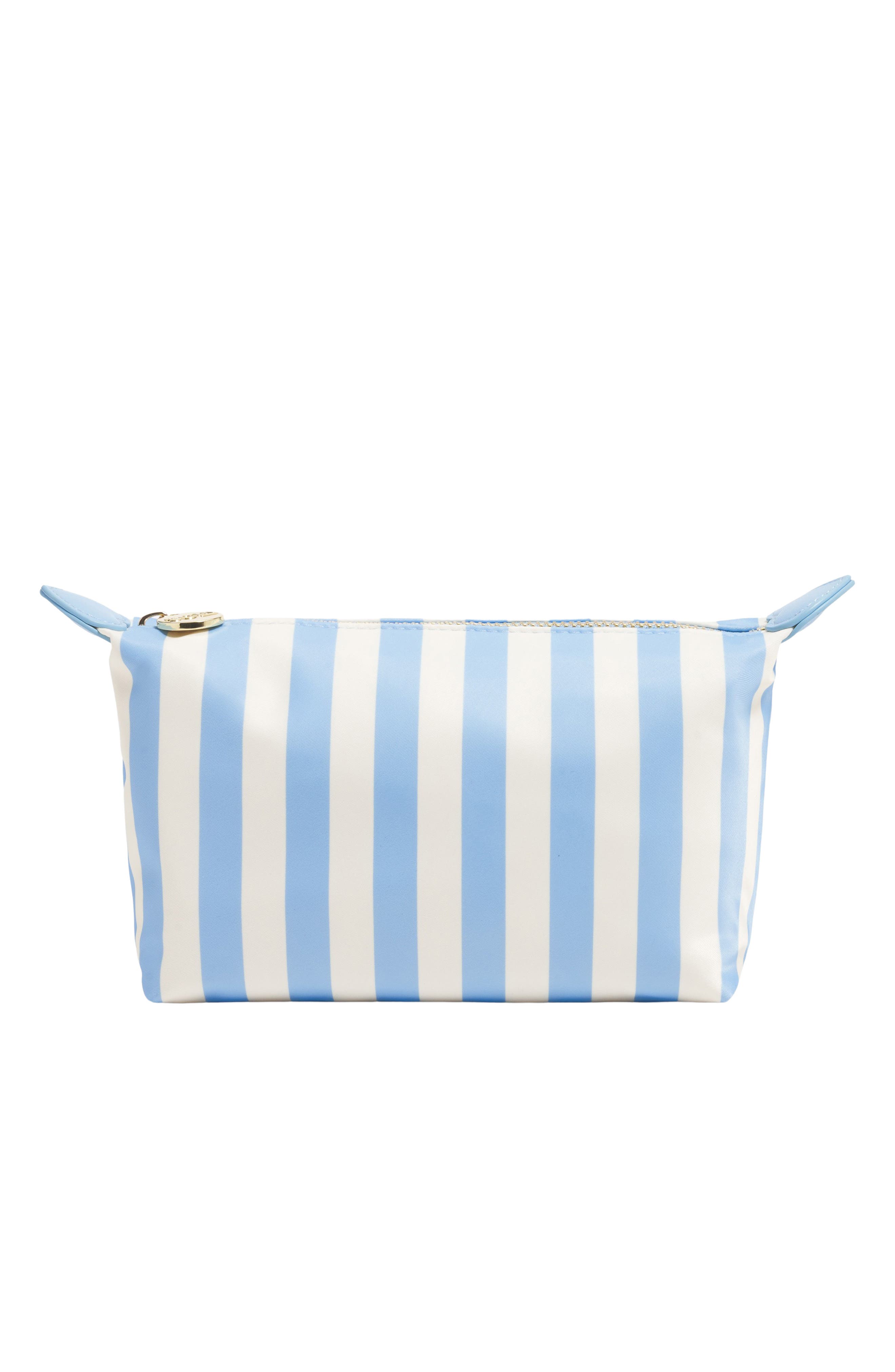 Stoney Clover Lane Small Stripe Nylon Pouchette, Main, color, Periwinkle Stripes
