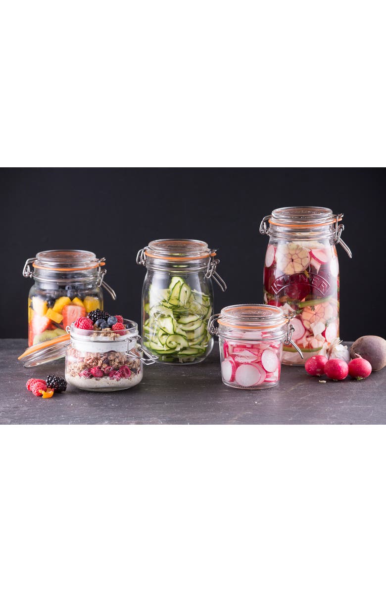 Kilner Round Clip Top Jar for Canning and Food Storage, Alternate, color, 7 In