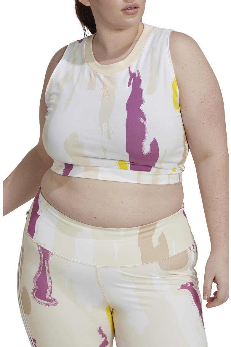 X Thebe Magugu Crop Top, Main, color, MULTICOLOR/ WHITE/ ECRU TINT