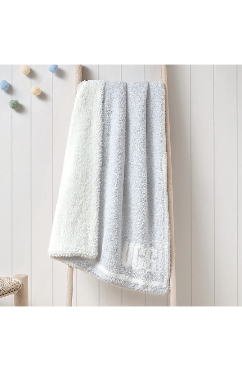 UGG<sup>®</sup> Anabelle Baby Blanket, Alternate, color, Glacier Gray