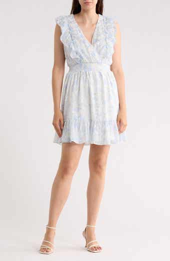 Floral Sleeveless Godet Minidress