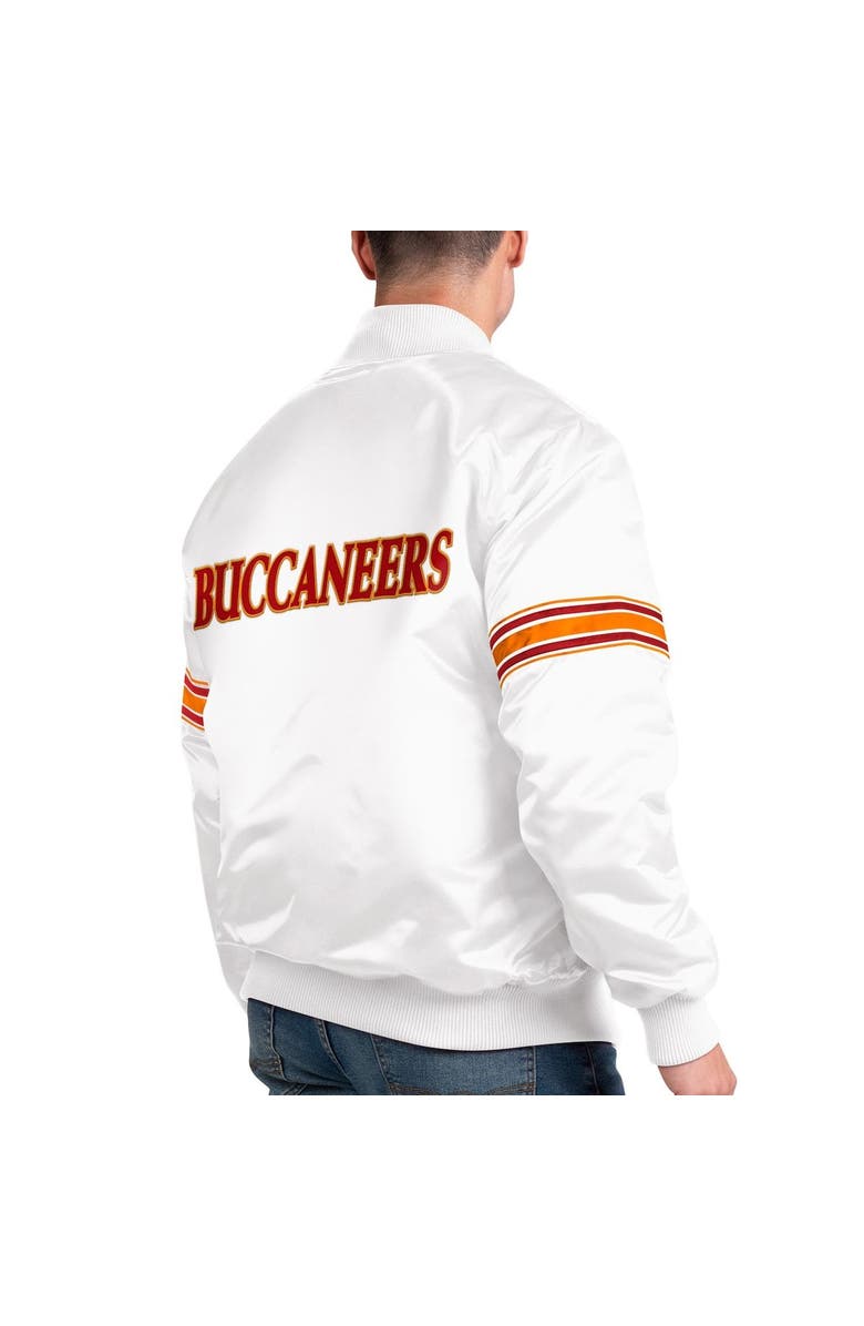 STARTER Men's Starter White Tampa Bay Buccaneers The Power Forward Full-Snap Jacket, Alternate, color, White