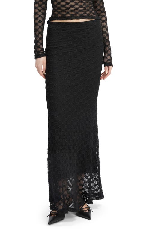 Bardot Adoni Floral Lace Maxi Skirt In Black
