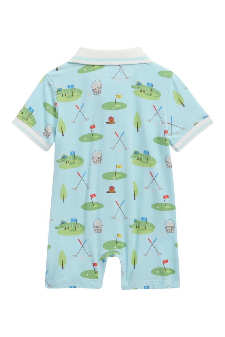 Gopher It Magnetic Polo Romper, Alternate, color, GOPHR