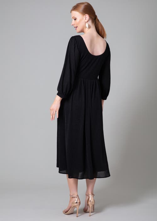 Tiffany Rose Maternity Isla Ribbed Jersey Dress In Black