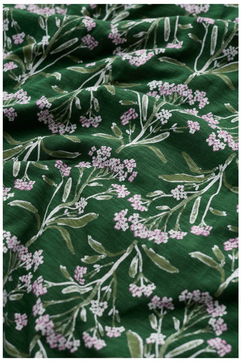 Chateaux Floral Organic Cotton Midi Dress, Alternate, color, YARROW STUDY TREETOP