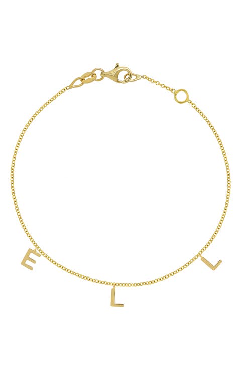 14K Gold Personalized Charm Bracelet (Nordstrom Exclusive)