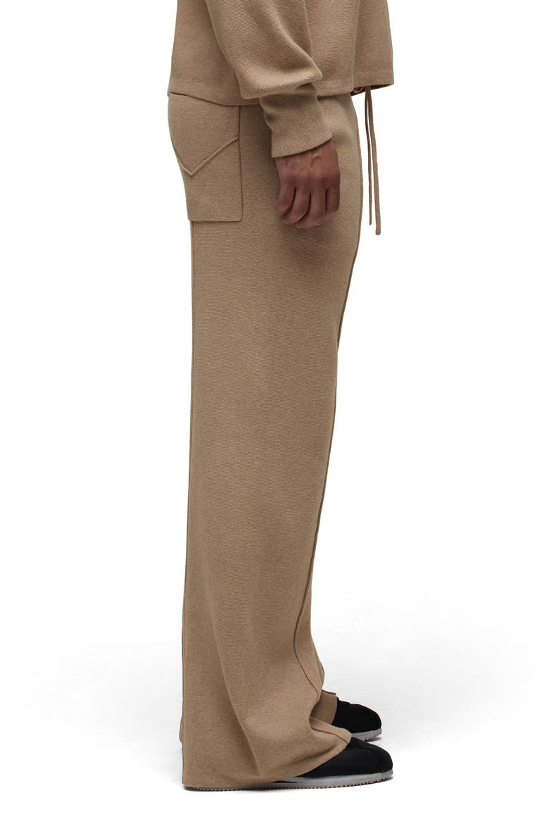 Foldout Wide Leg Cotton and Cashmere Sweatpants, Alternate, color, COSTA