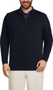 Lands' End Bedford Rib Quarter Zip Pullover Sweater