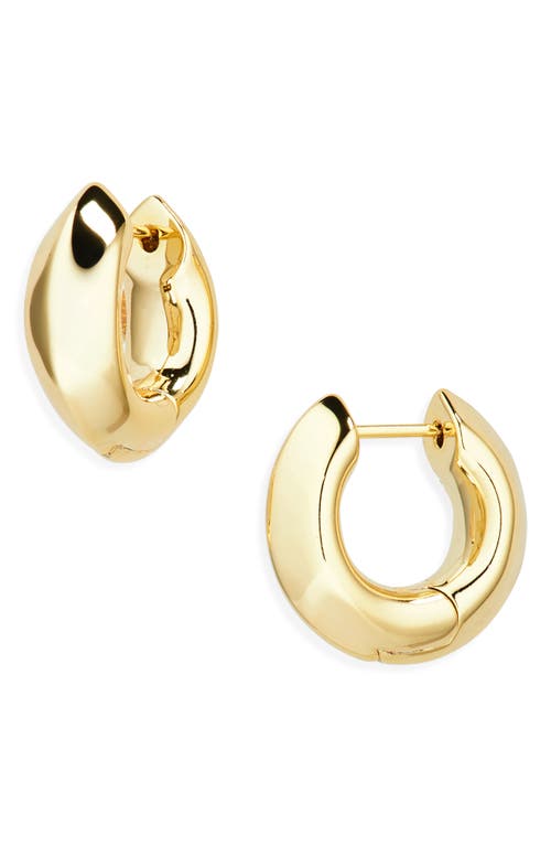 Kendra Scott Mikki Huggie Hoop Earrings in Gold Polished Metal 