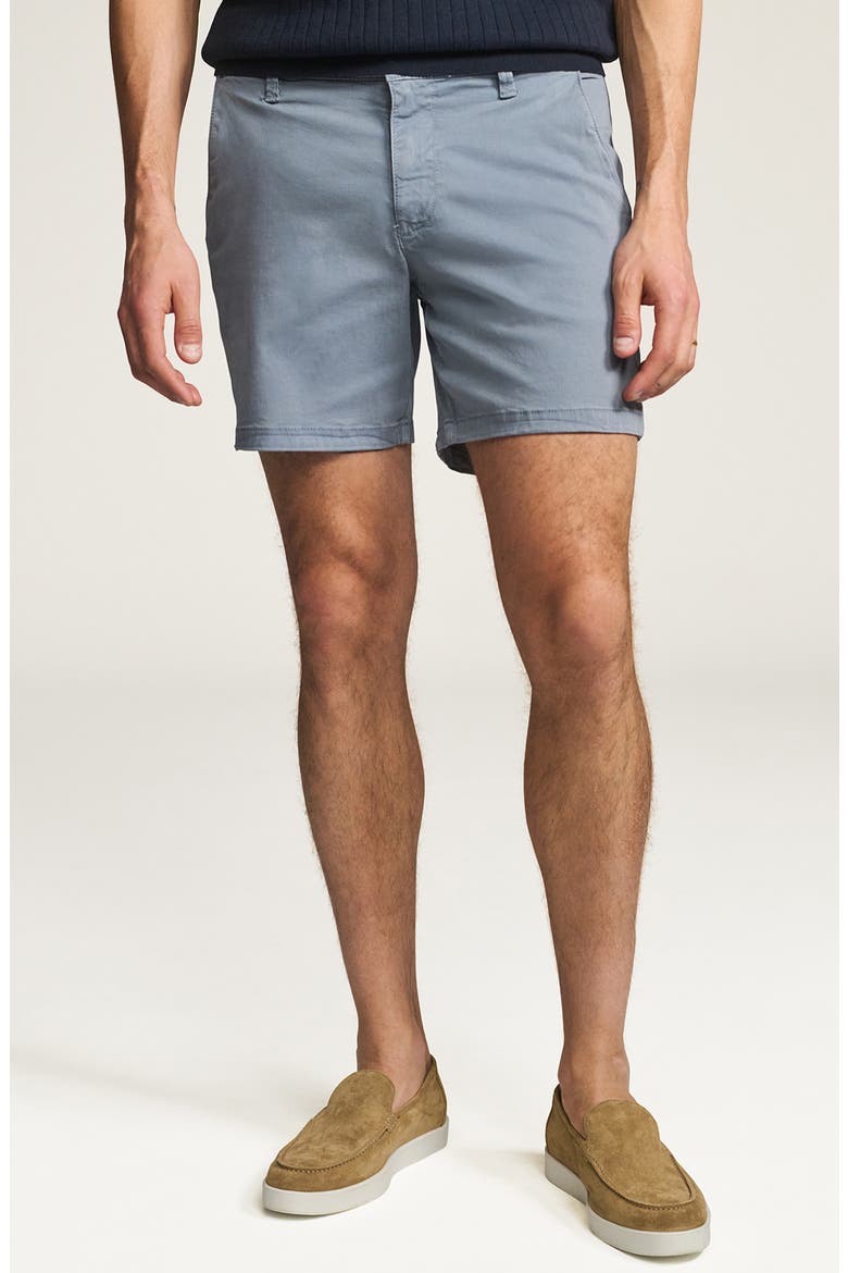 Hampton Slim Fit Twill Chino Shorts, Main, color, BLUE ASHES TWILL