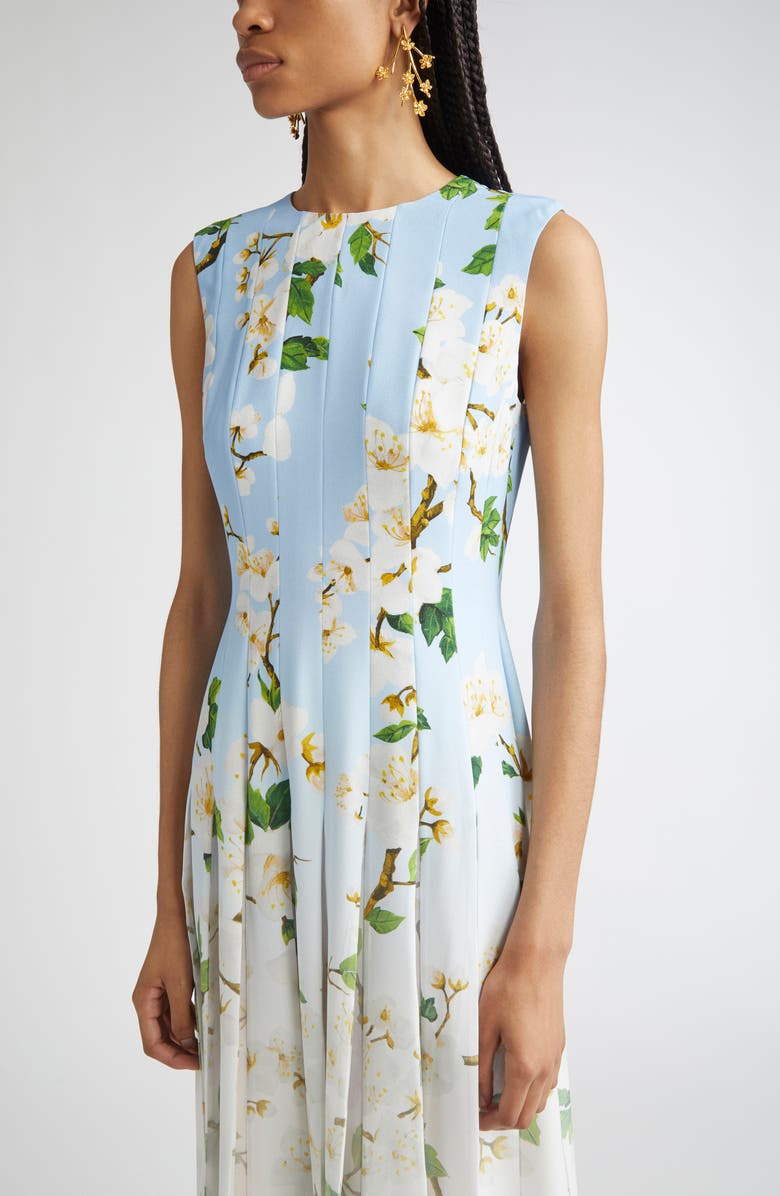 Oscar de la Renta Cherry Blossom Branch Earring, Alternate, color, Yellow Gold