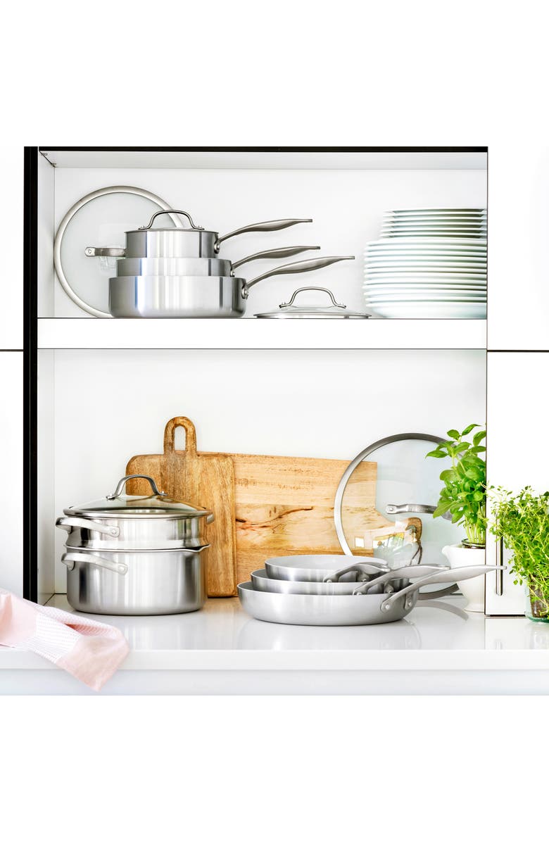 GreenPan Venice Pro 10-Piece Multilayer Stainless Steel Ceramic Nonstick Cookware Set, Alternate, color, 