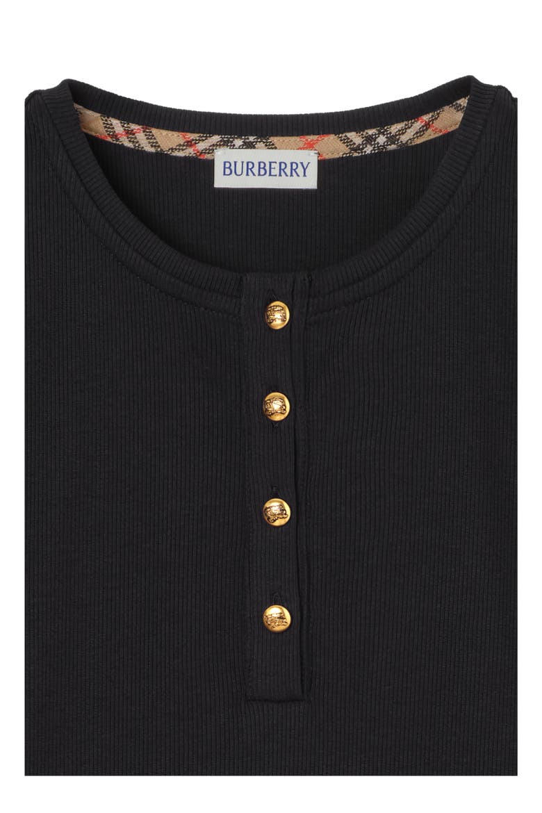 Cropped Cotton T-shirt, Alternate, color, Black