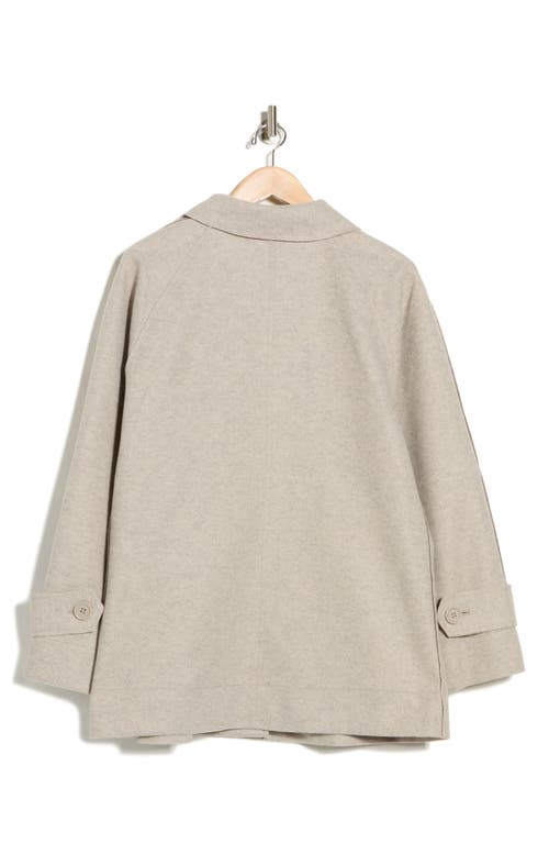 Max Studio Button Front Swing Jacket In Neutral