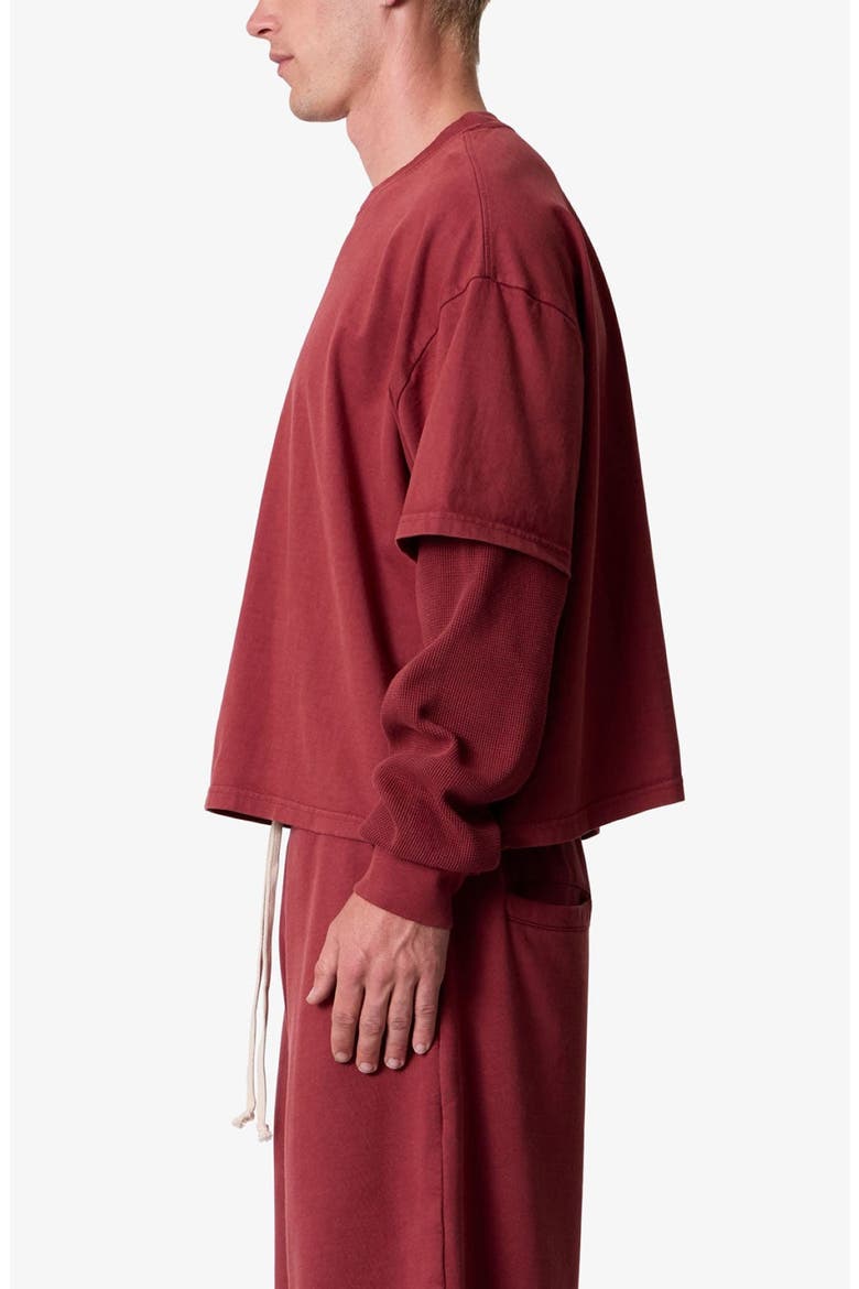 Layered Thermal Long Sleeve T-Shirt, Alternate, color, MAROON