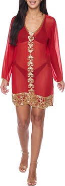 RANEES Embellished Long Sleeve Tunic