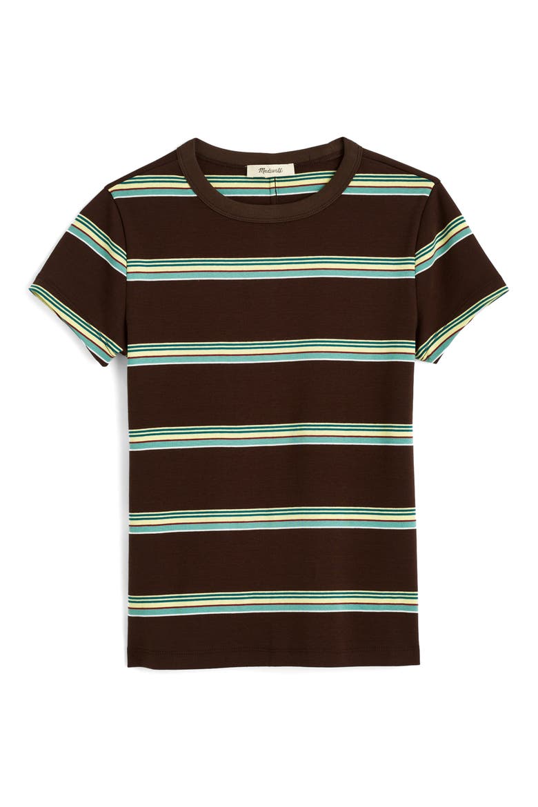 The '90s Crewneck Cotton T-Shirt, Main, color, DARK BROWN
