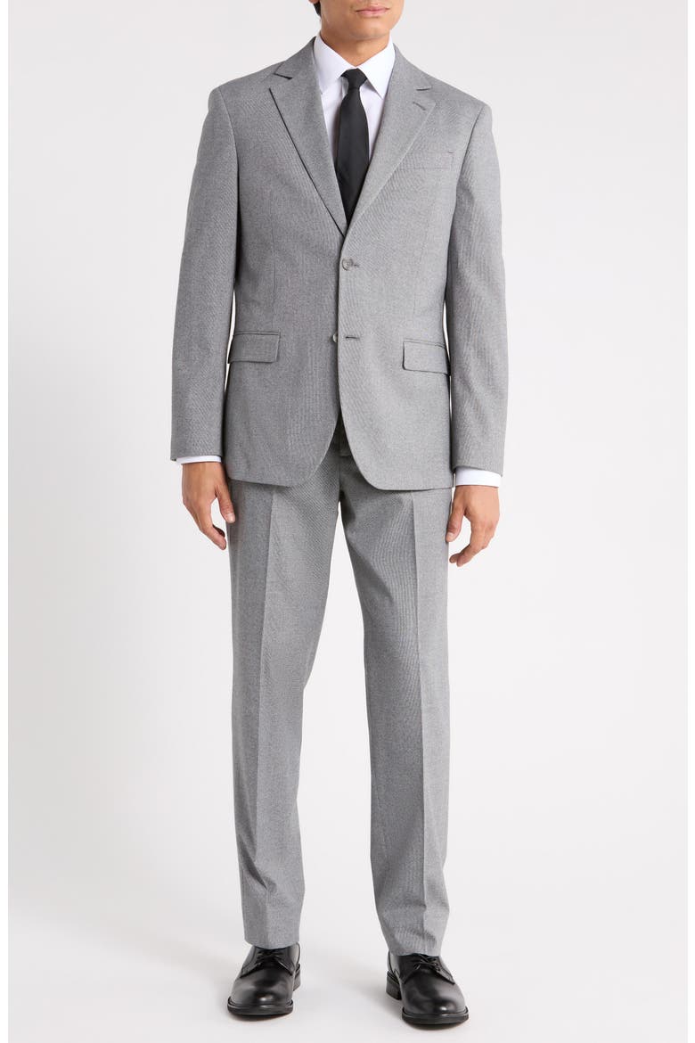 Classic Fit Flannel Sport Coat, Main, color, GREY FLANNEL