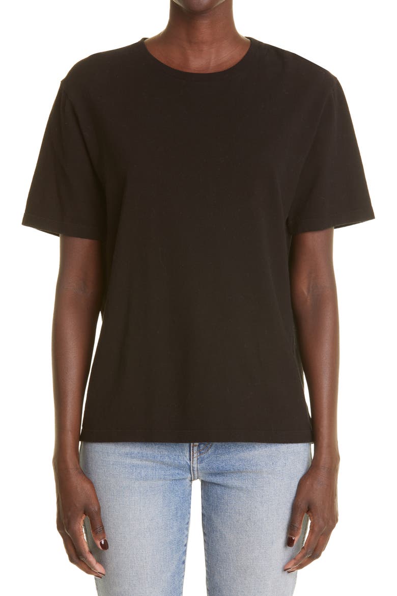Mae Cotton T-Shirt, Main, color, BLACK