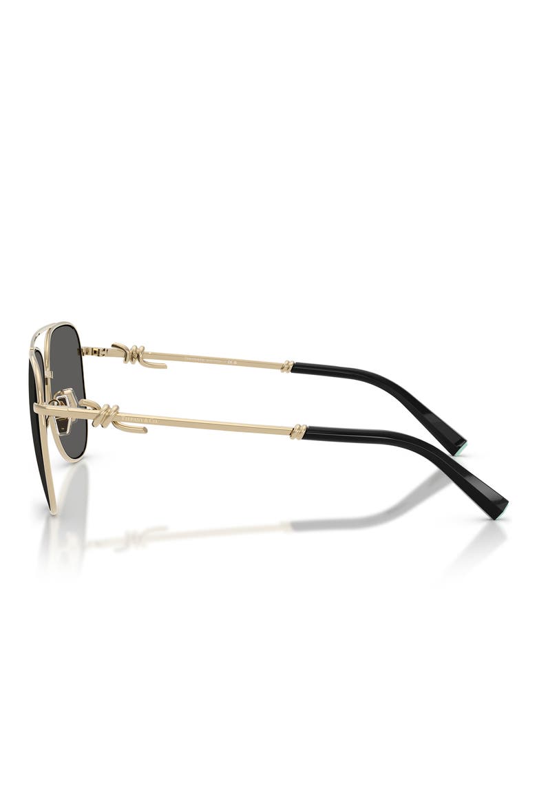 59mm Pilot Sunglasses, Alternate, color, PALE GOLD / DARK GREY