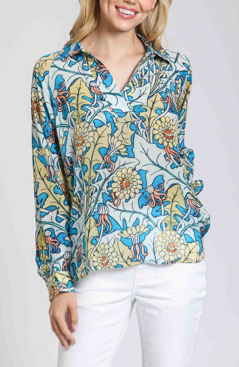 APNY Print Popover Top, Main, color, Blue Multi