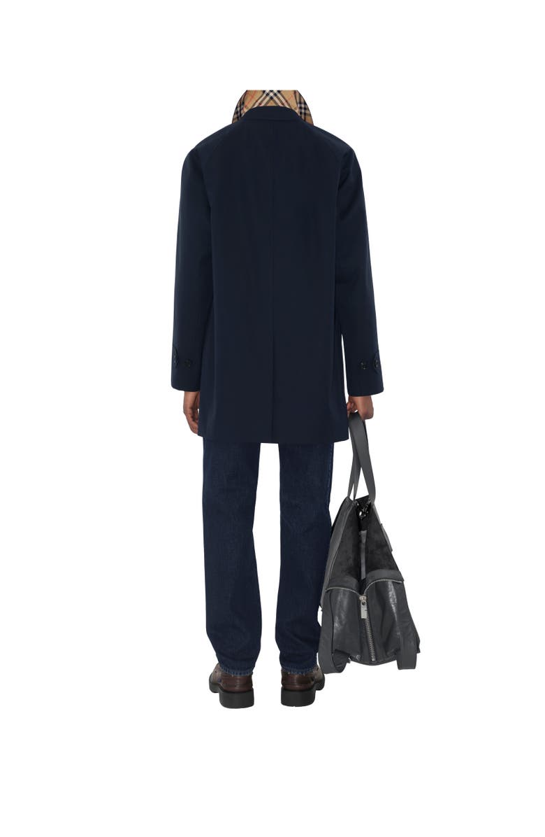 Burberry Short Camden Heritage Car Coat, Alternate, color, Coal Blue
