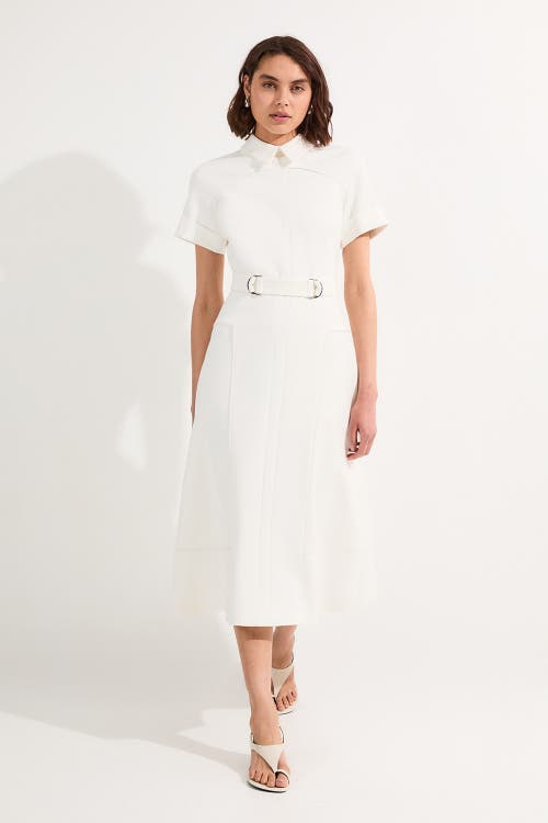 Karen Millen Full Skirted Midi Dress In White
