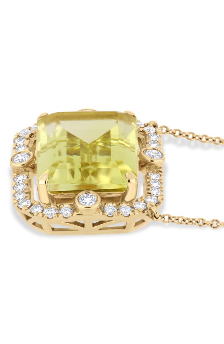 Bony Levy 18K Gold Iris Lemon Quartz & Diamond Pendant Necklace, Alternate, color, 18K Yellow Gold