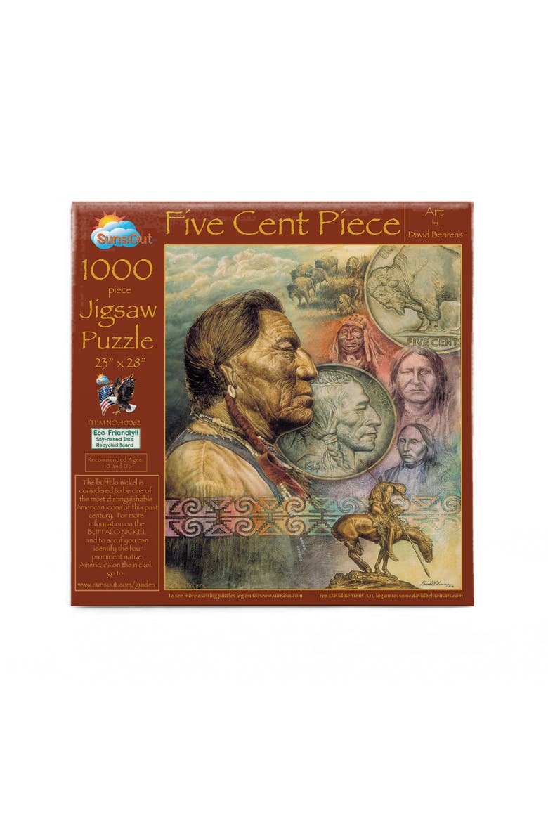 Five Cent Piece 1000 piece Jigsaw Puzzle for Adults, Alternate, color, Multicolor