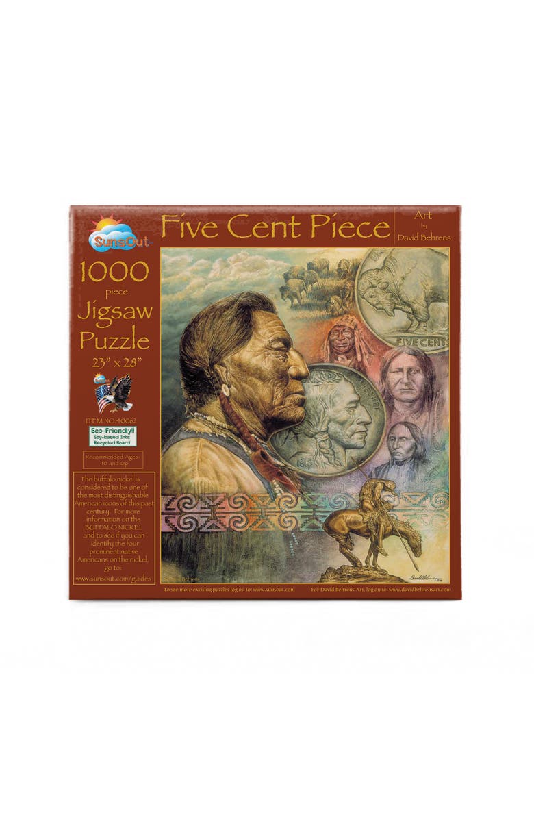 Sunsout Five Cent Piece 1000 piece Jigsaw Puzzle for Adults, Alternate, color,