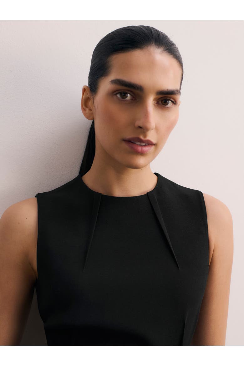 Sanmero Clever Crepe Dress, Alternate, color, Black