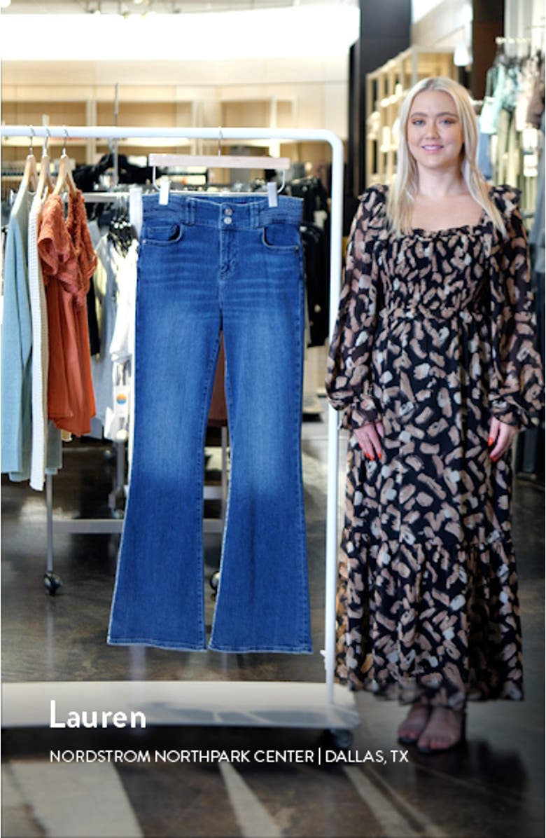 Triple Binding High Waist Flare Jeans, sales video thumbnail