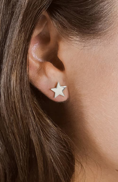 Sterling Forever Sterling Silver Star Studs In Metallic
