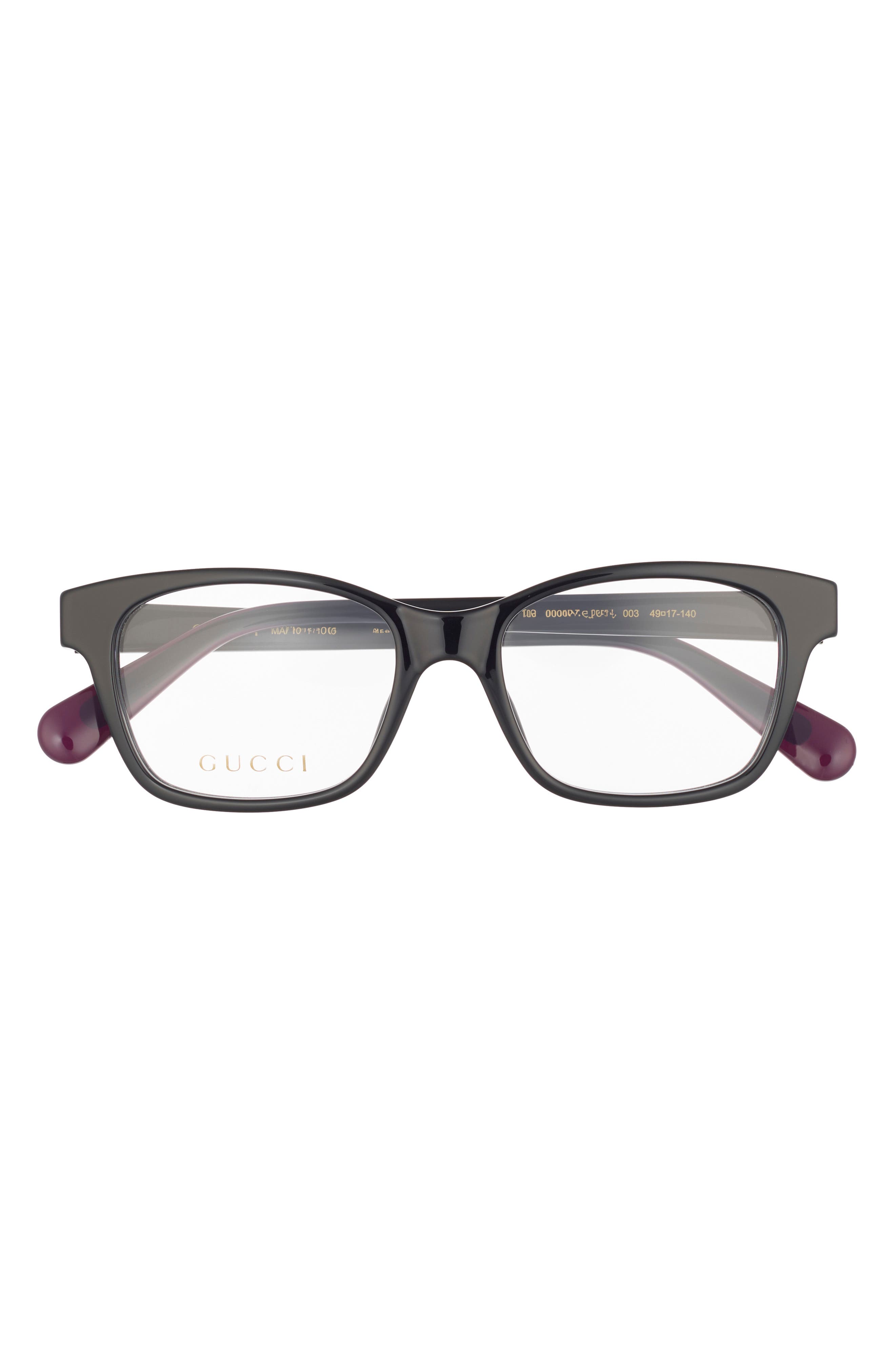 Gucci 49mm Square Optical Glasses