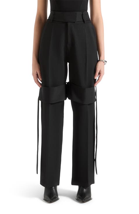 Isabelle Tailored Belted Strap Detail Trousers