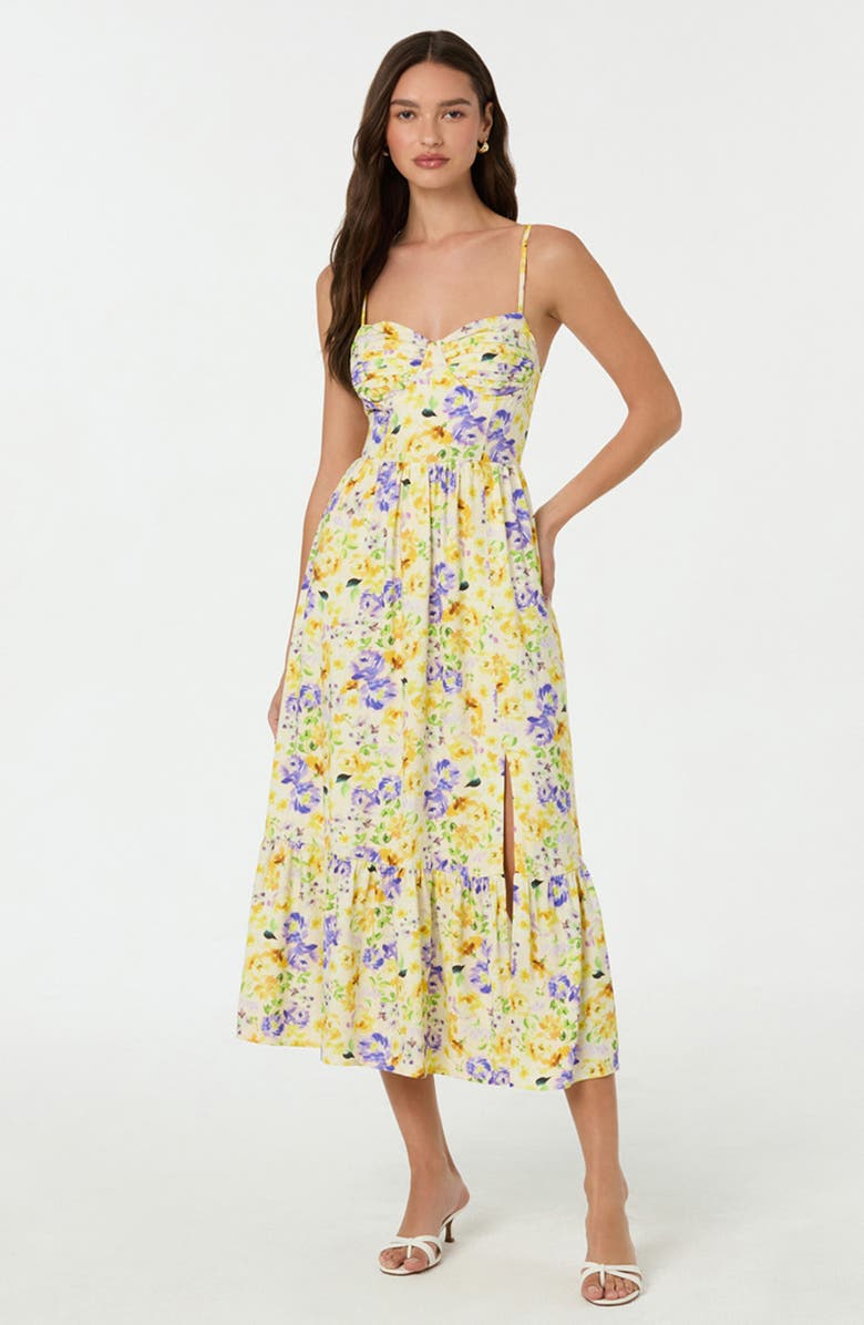 ASTR the Label Floral Pleated Bust Fit & Flare Sundress, Alternate, color, 