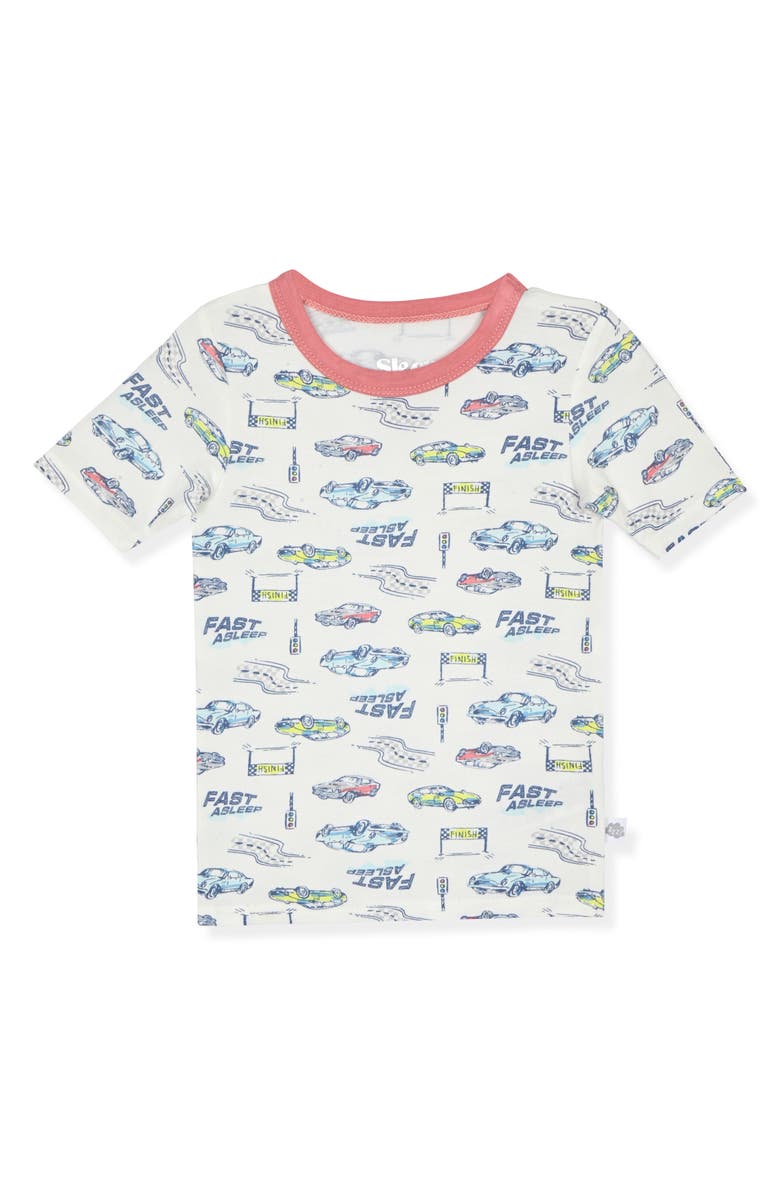 SLEEP ON IT 4-Piece Assorted Snug Fit Pajamas, Alternate, color, White/Blue