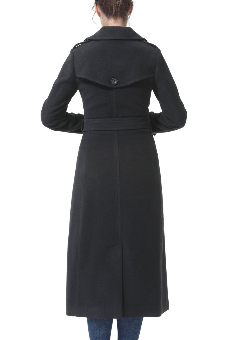 Charlotte Long Wool Blend Coat, Alternate, color, Black