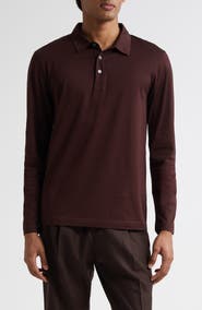 Sunspel Long Sleeve Supima® Cotton Polo