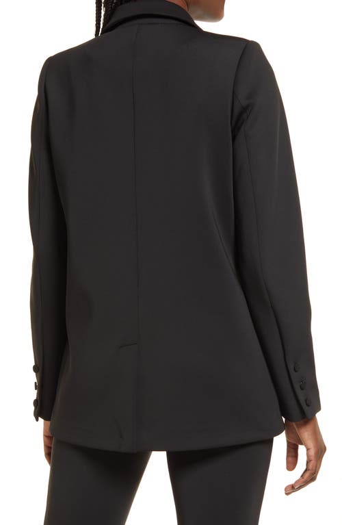 Good American Shiny Scuba Blazer In Black001